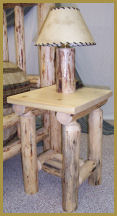 Log Table Lamp: Skip-Peel
