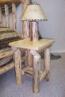 Log Table Lamp: Skip-Peeled