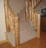 Custom Log Stair Railing