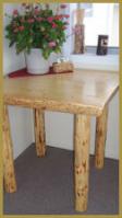 Log Dining Table: 4 Leg